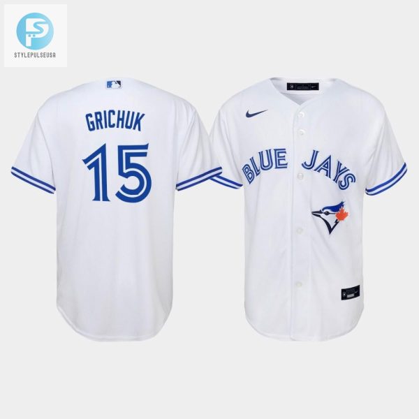 Youth Toronto Blue Jays Randal Grichuk 15 White Home Jersey stylepulseusa 1