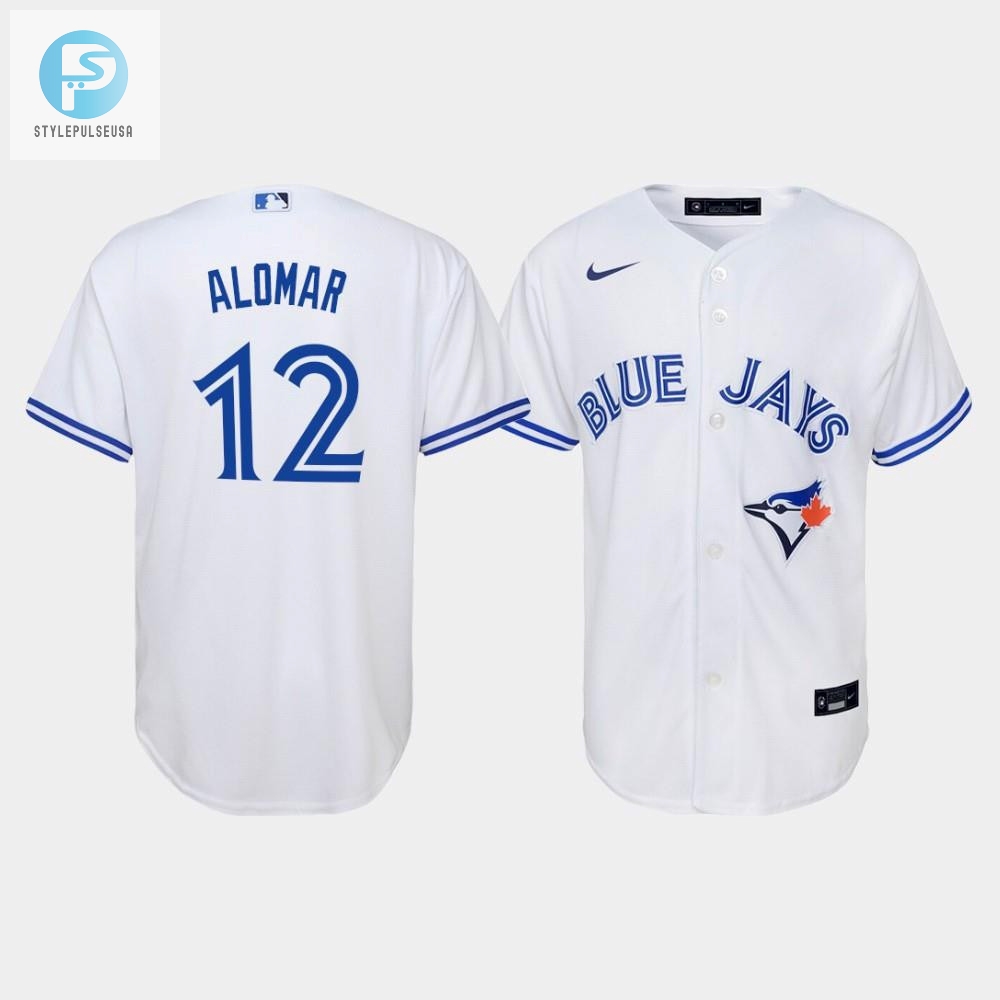 Youth Toronto Blue Jays Roberto Alomar 12 White Home Jersey 