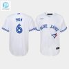 Youth Toronto Blue Jays Travis Shaw 6 White Home Jersey stylepulseusa 1