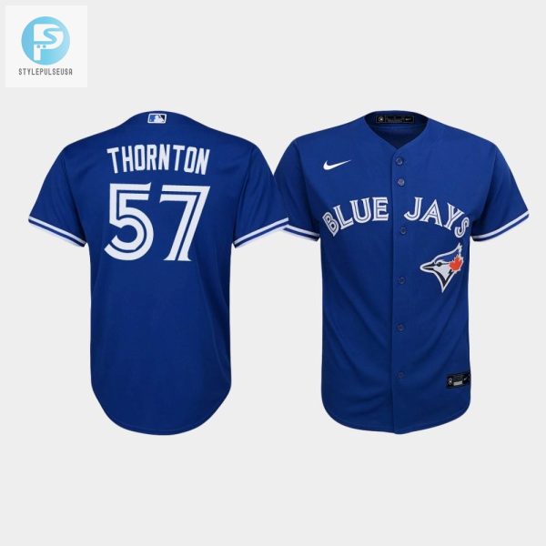 Youth Toronto Blue Jays Trent Thornton 57 Royal Alternate Jersey stylepulseusa 1