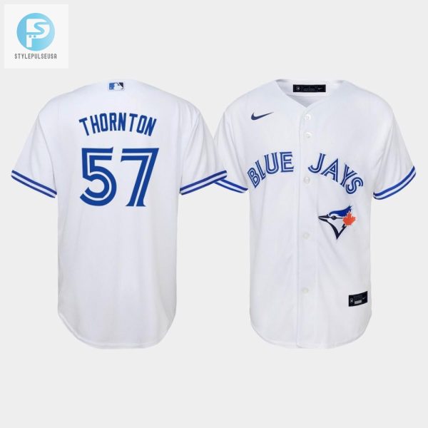 Youth Toronto Blue Jays Trent Thornton 57 White Home Jersey stylepulseusa 1