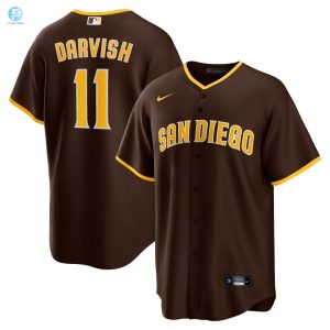 Yu Darvish San Diego Padres Alternate Replica Player Jersey Brown Mlb stylepulseusa 1 1